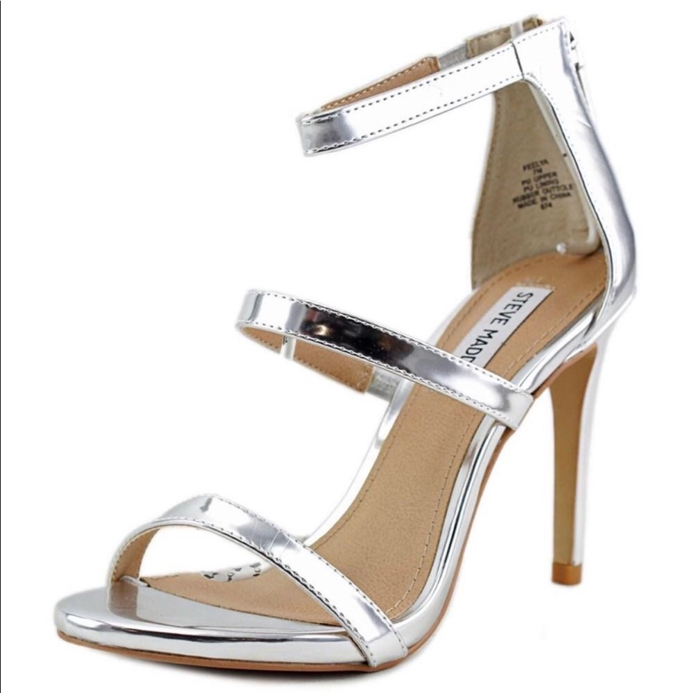 Sparkly silver Steve Madden heels